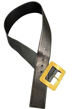 Vintage Yves Saint Laurent Wide Black Belt